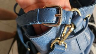 Secchiello Tosca Blu in Vera Pelle