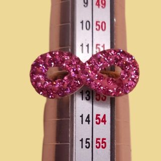 Anillo Infinito circonitas fucsias