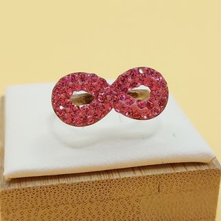 Anillo Infinito circonitas fucsias