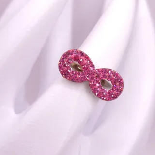 Anillo Infinito circonitas fucsias