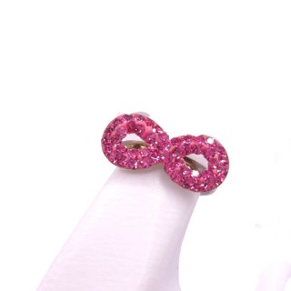 Anillo Infinito circonitas fucsias