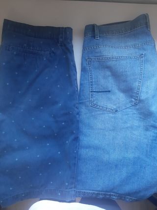 Lote dos pantalones bermudas hombre 