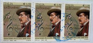 Fracobollo italia La Bohème di Giacomo Puccini