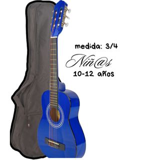 Guitarra Clásica 3/4 Rocío con Funda. Nueva