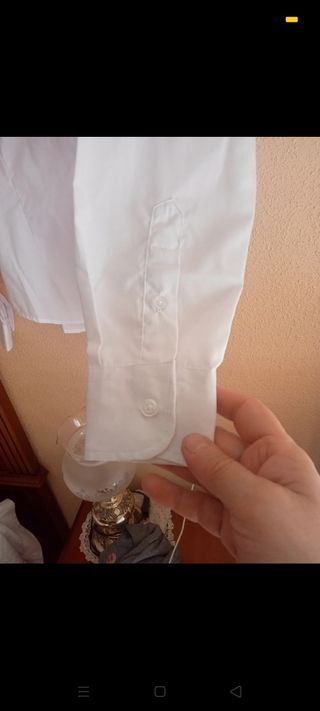 Camisa blanca manga larga
