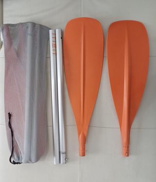 kayak hinchable 2/3 plazas + remos chalecos bomba
