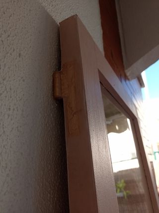 Puerta reciclada y convertida en espejo 