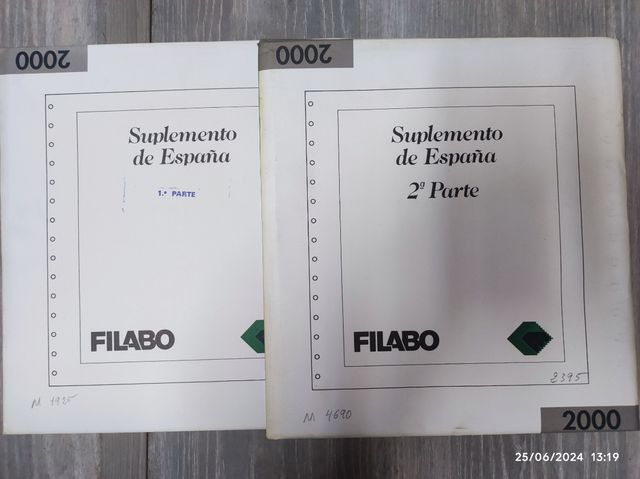HOJAS  PARA SELLOS FILABO año 2000 Dos partes