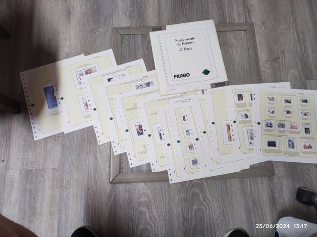 HOJAS  PARA SELLOS FILABO año 2000 Dos partes