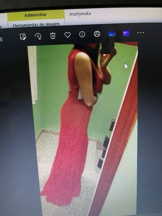 Vestido de encaje rojo