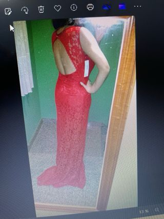 Vestido de encaje rojo