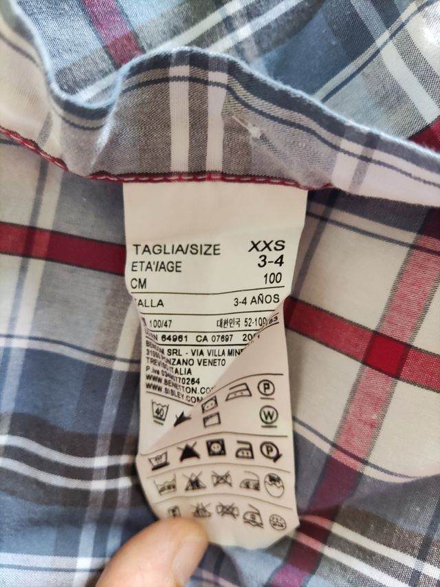 Camicia Benetton tg.3-4 anni(100cm)