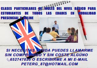 CLASES PARTICULARES DE INGLÉS DEL NIVEL BÁSICO