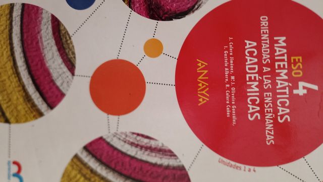 Lote 3 libros de Matemáticas 4ESO de