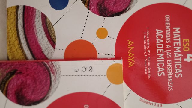 Lote 3 libros de Matemáticas 4ESO de