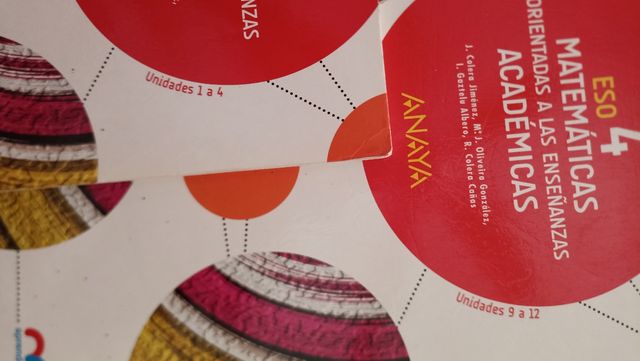 Lote 3 libros de Matemáticas 4ESO de