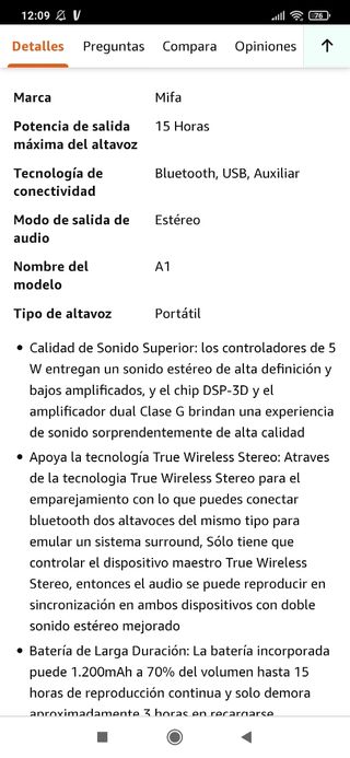 Altavoz bluetooth