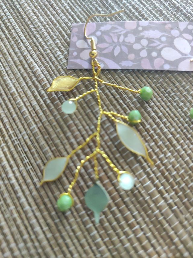 Pendientes de cristal y esmalte