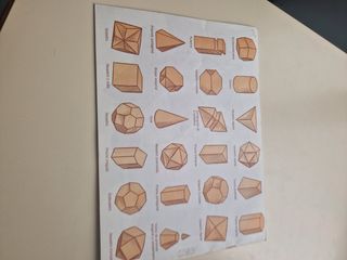 Láminas cuerpos geométricos manualidades