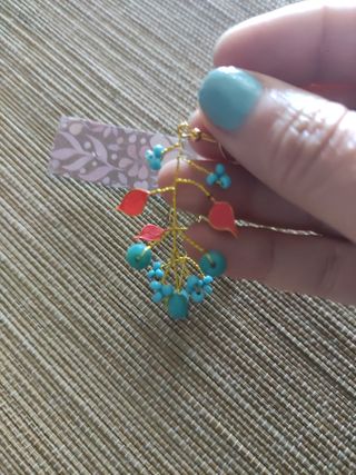 Pendientes de cristal y esmalte