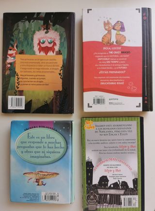 4 libros juveniles ilustrados-tapa dura (7-11 años