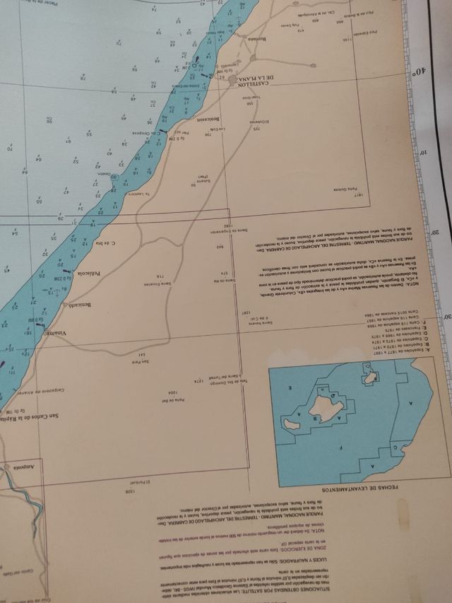 Carta náutica Mar mediterráneo