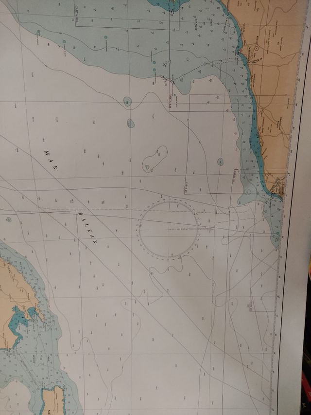 Carta náutica Mar mediterráneo