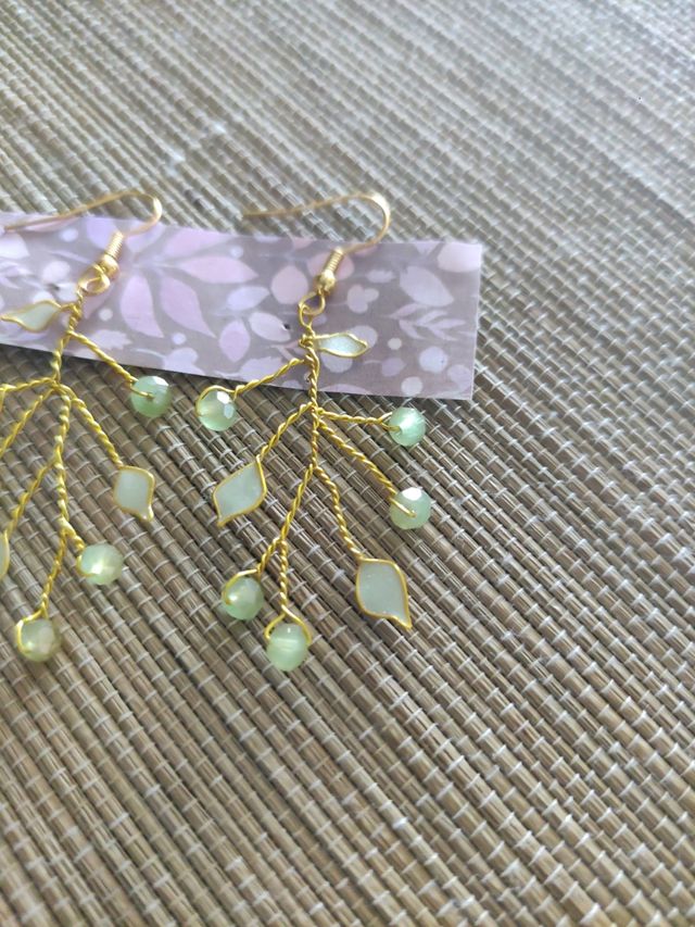 Pendientes de cristal y esmalte