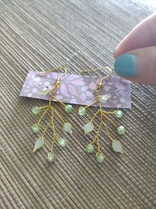 Pendientes de cristal y esmalte