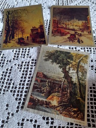 Quattro stampe paesaggi laminati