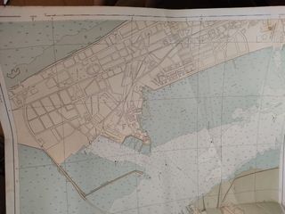 Carta náutica Puerto de Cádiz 1970