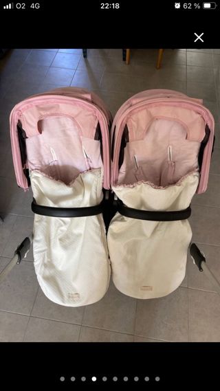 Bugaboo donkey completo carro gemelar