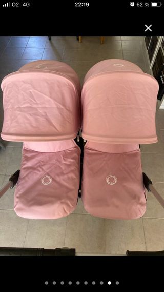 Bugaboo donkey completo carro gemelar