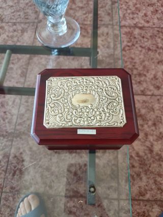 JOYERO MADERA Y PLATA DE LEY
