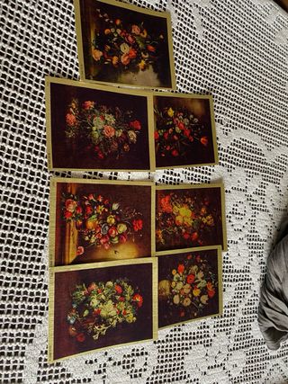 Sette stampe vasi fiori laminati