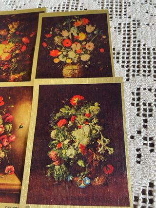 Sette stampe vasi fiori laminati