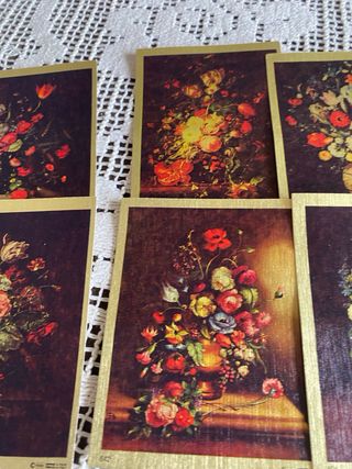 Sette stampe vasi fiori laminati