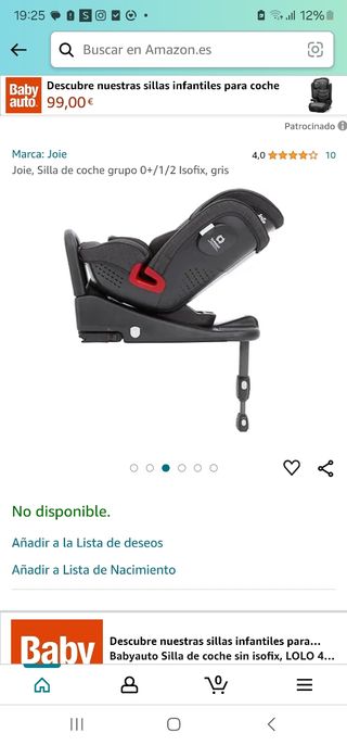 Silla grupo 0 1 y 2 joie