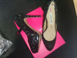 Zapatos de tacon con plataforma negros