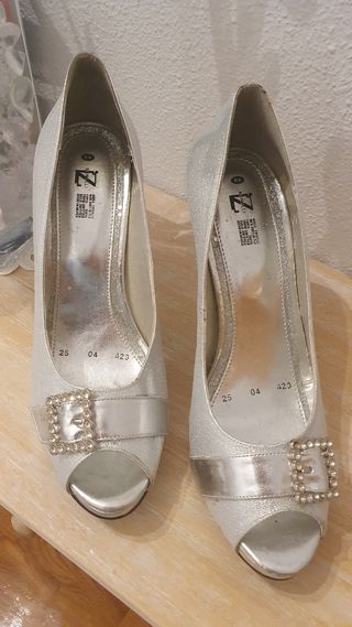 Zapatos plateados 