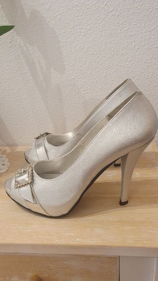 Zapatos plateados 