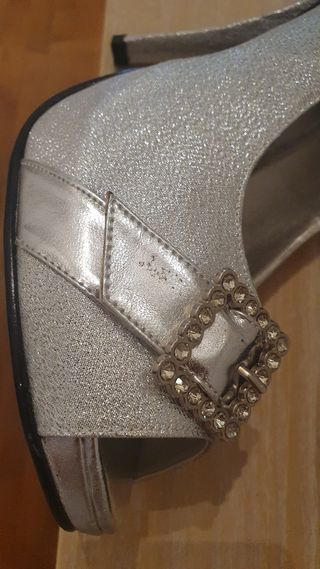 Zapatos plateados 
