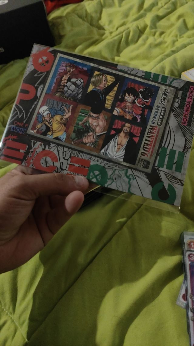 Postal one piece y sellos tcg
