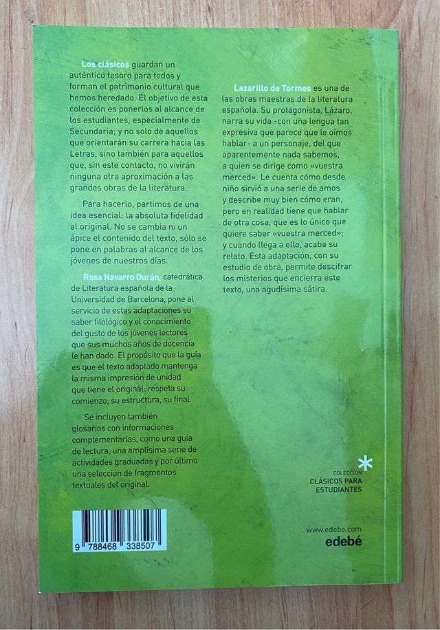 Libro “Lazarillo de Tormes”