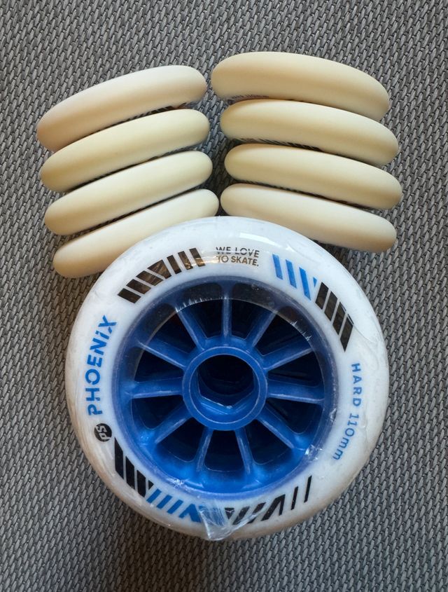 8 Ruedas NUEVAS TLTF 110mm Phoenix Hard + 8 usadas