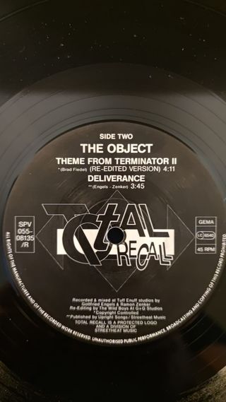 Disco 12" The Object "Terminator 2 Dance Theme"