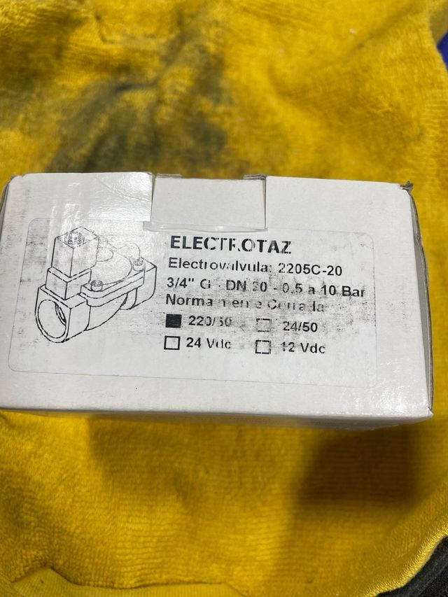 Electrovalvula apertura servoasistida NC 230 V