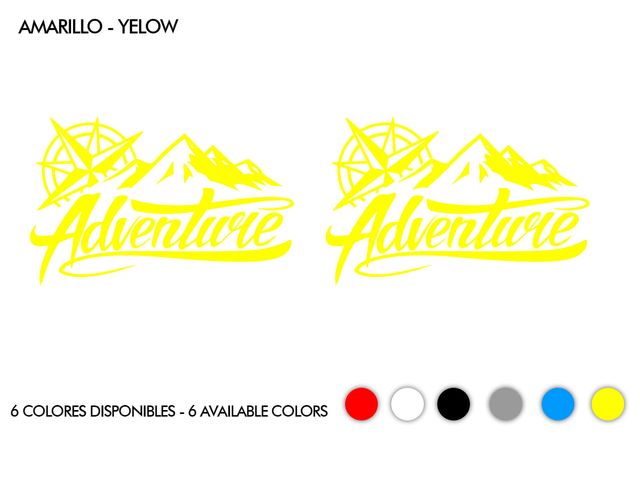 2 Pegatinas Adventure Rosa De Los Vientos