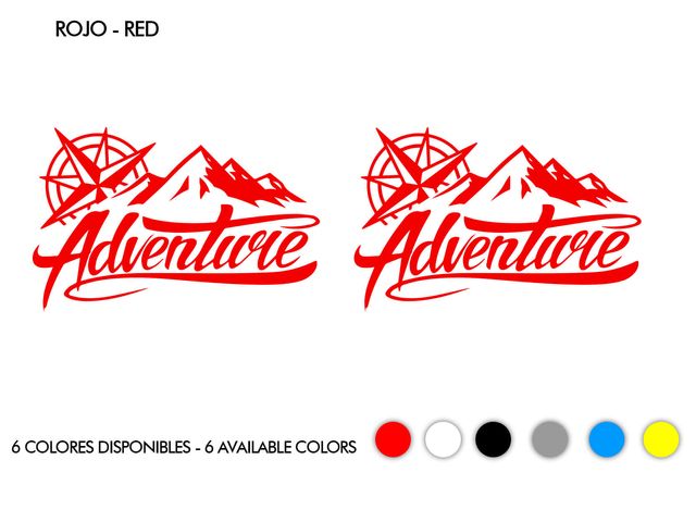 2 Pegatinas Adventure Rosa De Los Vientos