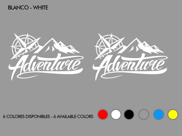 2 Pegatinas Adventure Rosa De Los Vientos